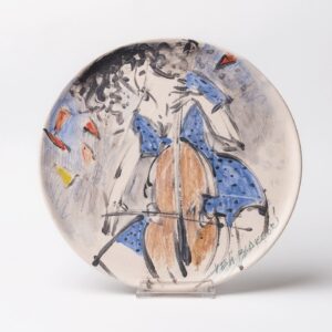 Ceramic painted decorative plate "Cello"